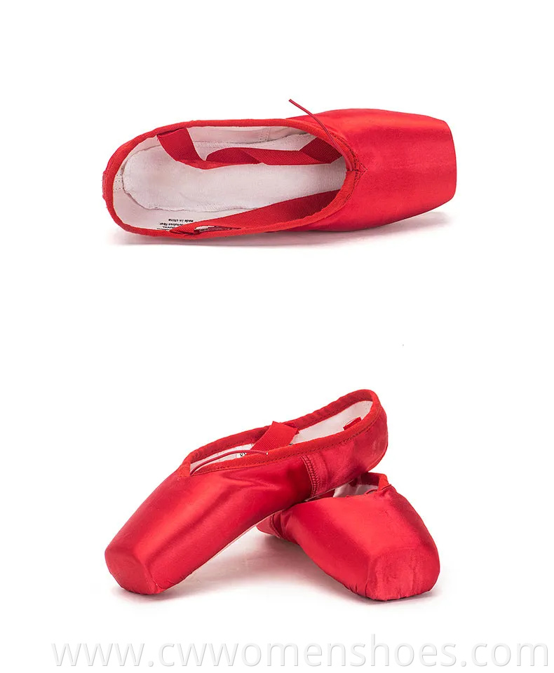 Premium Adult Pink Satin Pointe Ballet Shoes for Dancers